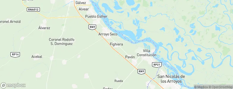 Fighiera, Argentina Map