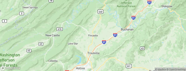 Fincastle, United States Map