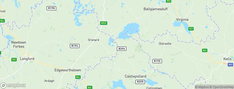 Finnea, Ireland Map