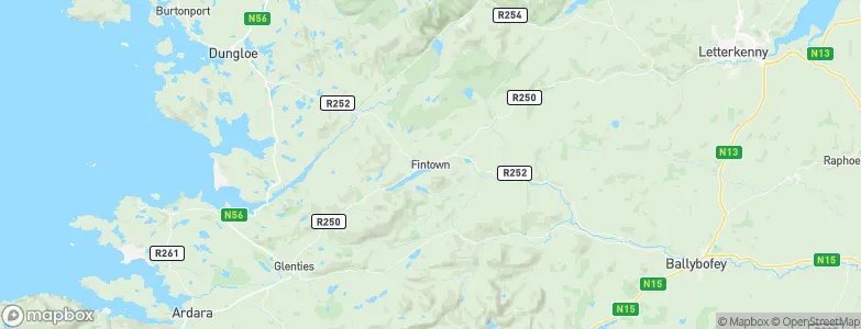 Fintown, Ireland Map