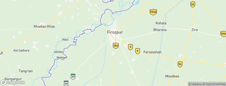 Firozpur, India Map