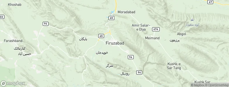 Fīrūzābād, Iran Map