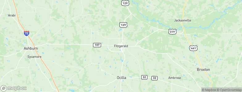 Fitzgerald, United States Map