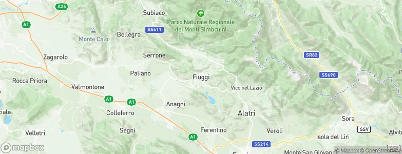Fiuggi, Italy Map