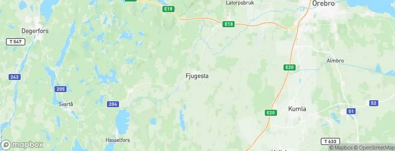 Fjugesta, Sweden Map