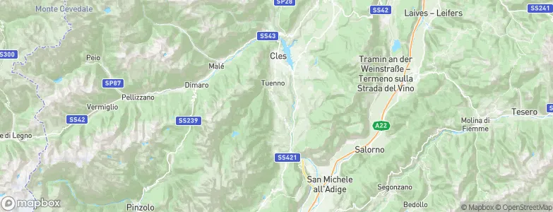 Flavon, Italy Map