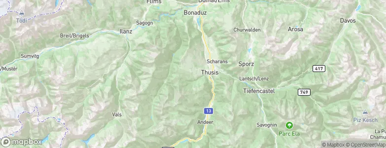 Flerden, Switzerland Map