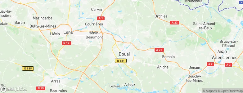 Flers-en-Escrebieux, France Map