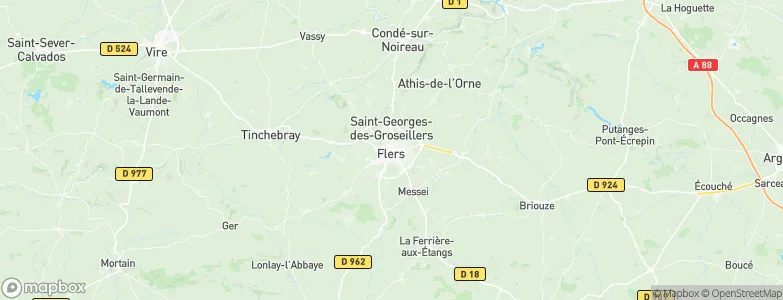 Flers, France Map