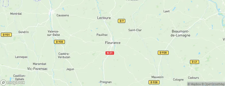 Fleurance, France Map