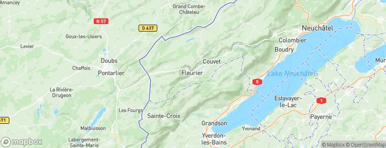 Fleurier, Switzerland Map