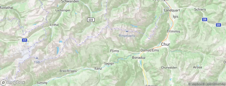 Flims, Switzerland Map