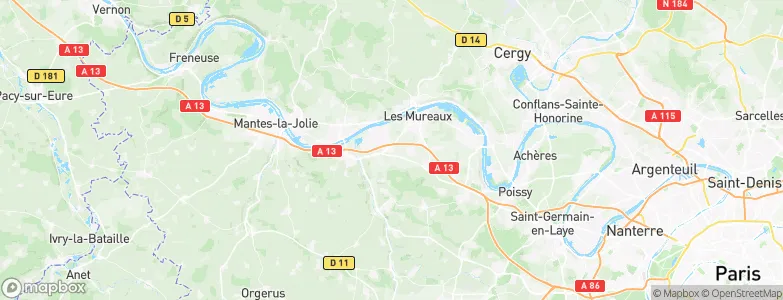 Flins-sur-Seine, France Map