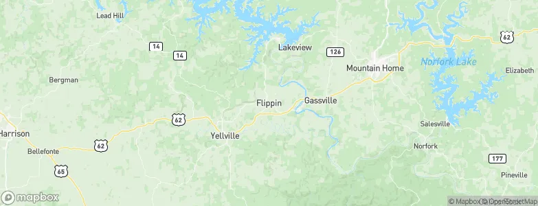 Flippin, United States Map
