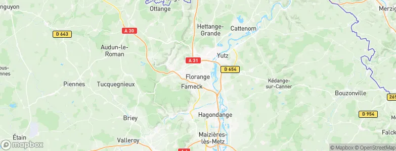 Florange, France Map