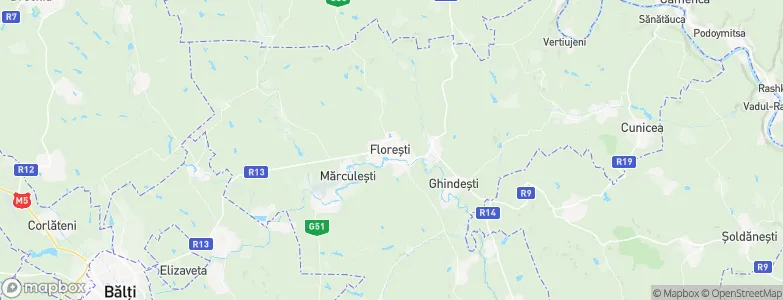 Floreşti, Moldova Map
