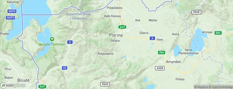 Florina, Greece Map