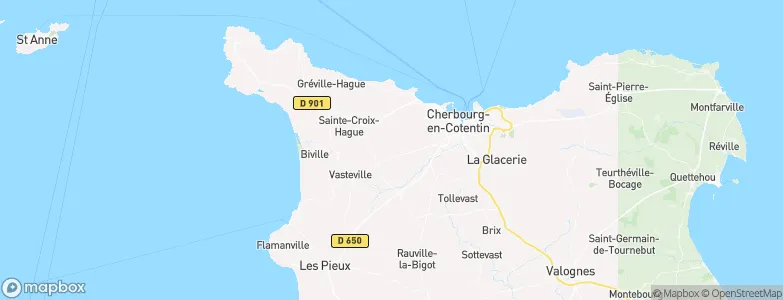 Flottemanville-Hague, France Map