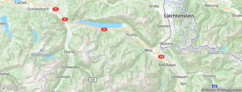 Flums, Switzerland Map