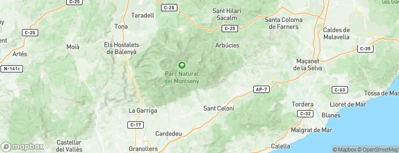 Fogars de Montclús, Spain Map