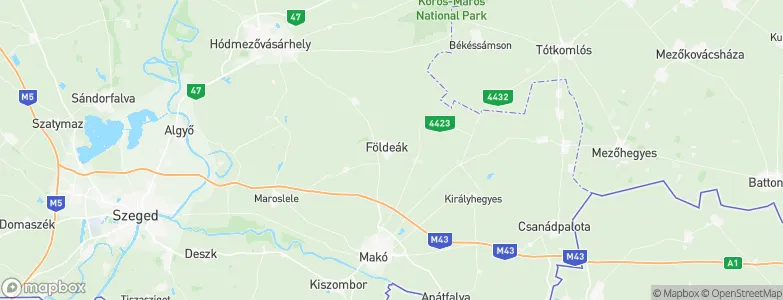 Földeák, Hungary Map