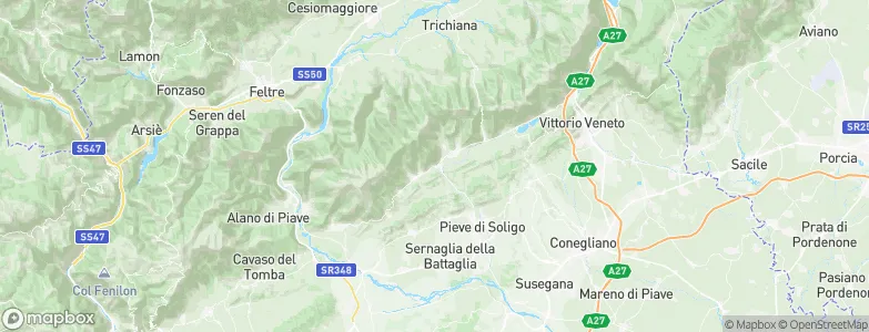 Follina, Italy Map