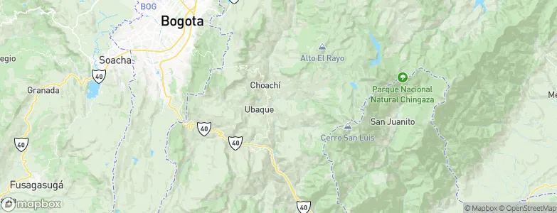 Fómeque, Colombia Map