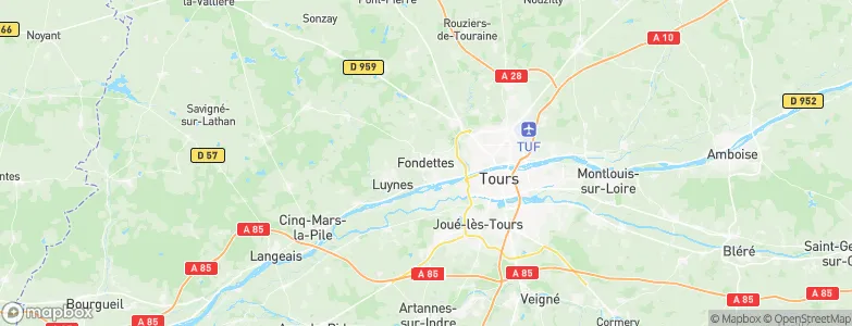 Fondettes, France Map