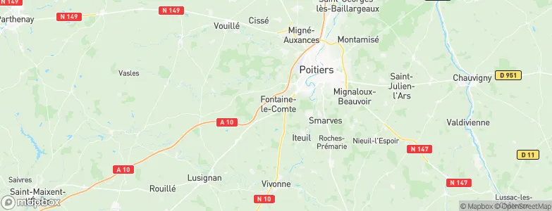 Fontaine-le-Comte, France Map