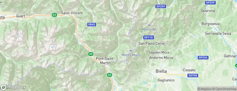 Fontainemore, Italy Map