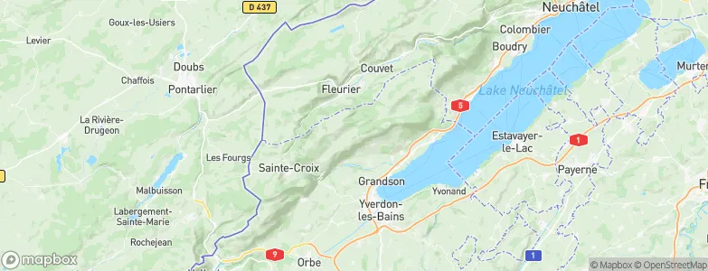 Fontaines-sur-Grandson, Switzerland Map