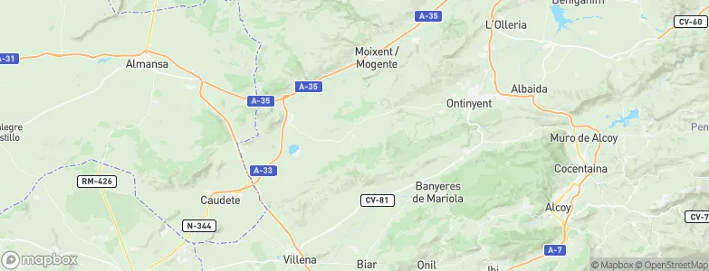Fontanars dels Alforins, Spain Map