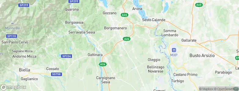 Fontaneto d'Agogna, Italy Map