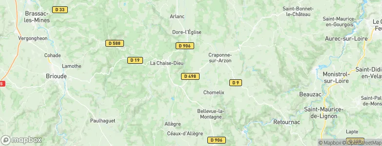 Fontannes, France Map