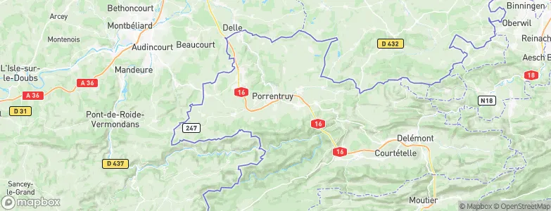Fontenais, Switzerland Map