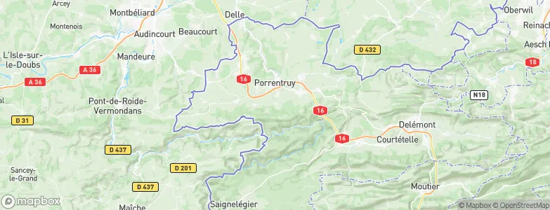 Fontenais, Switzerland Map