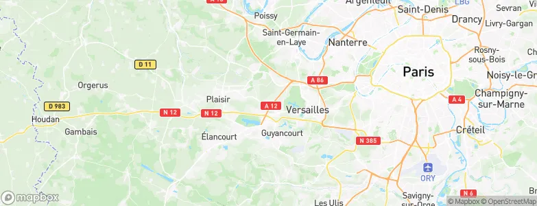 Fontenay-le-Fleury, France Map