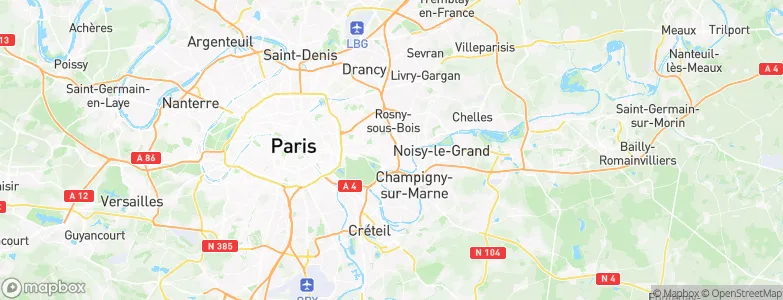 Fontenay-sous-Bois, France Map