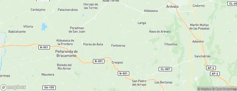 Fontiveros, Spain Map