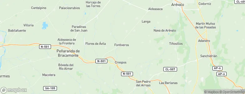 Fontiveros, Spain Map