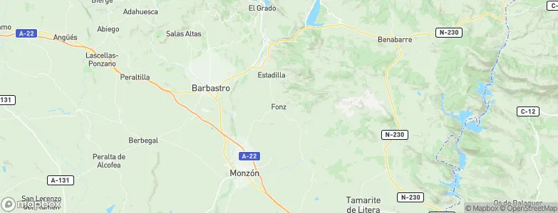 Fonz, Spain Map