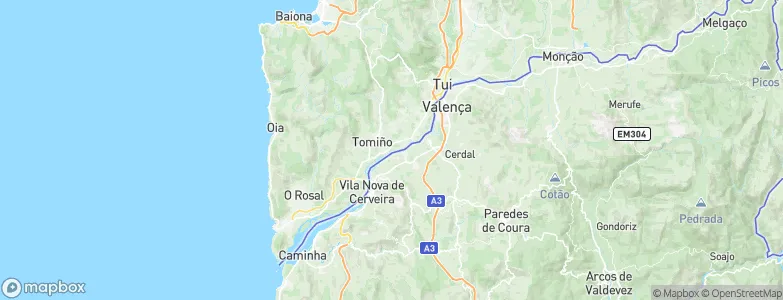 Forcadela, Spain Map