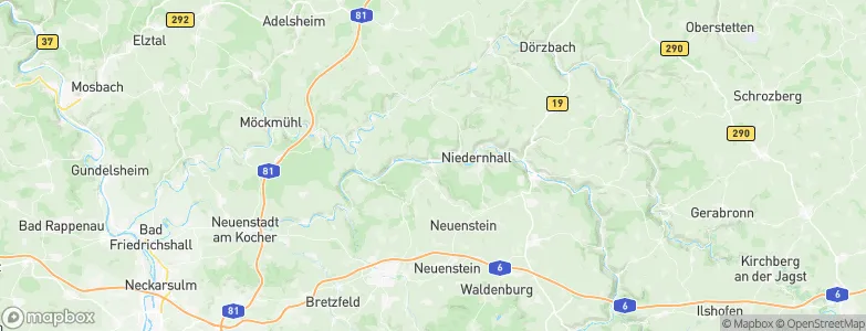 Forchtenberg, Germany Map