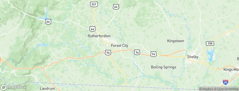 Forest City, United States Map