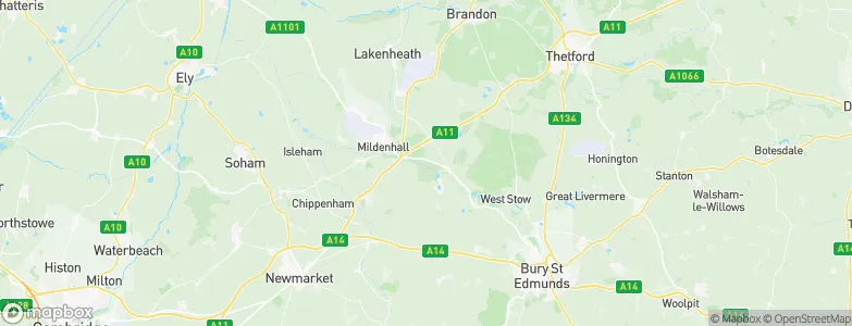 Forest Heath District, United Kingdom Map