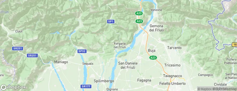 Forgaria nel Friuli, Italy Map