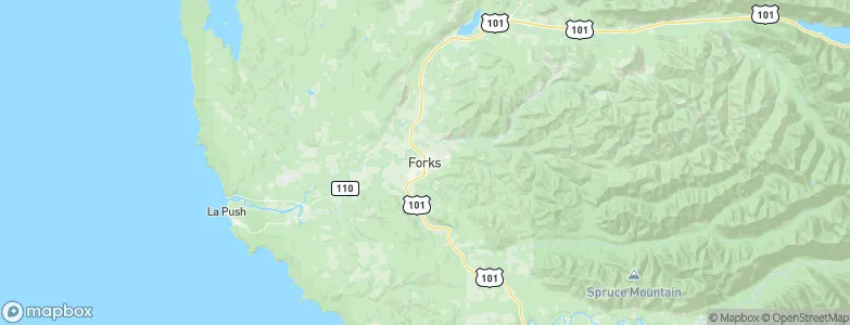 Forks, United States Map