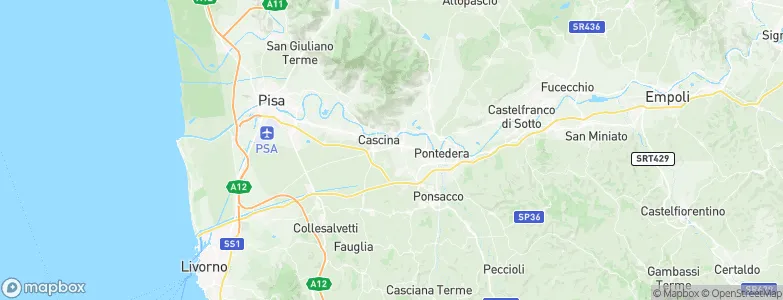 Fornacette, Italy Map