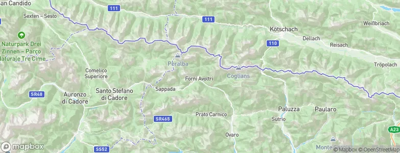 Forni Avoltri, Italy Map