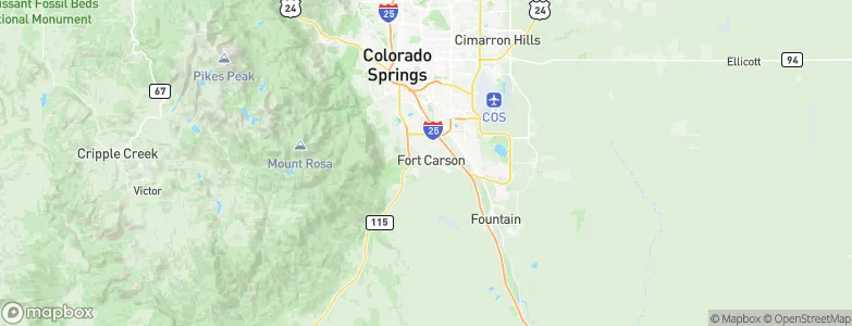 Fort Carson, United States Map
